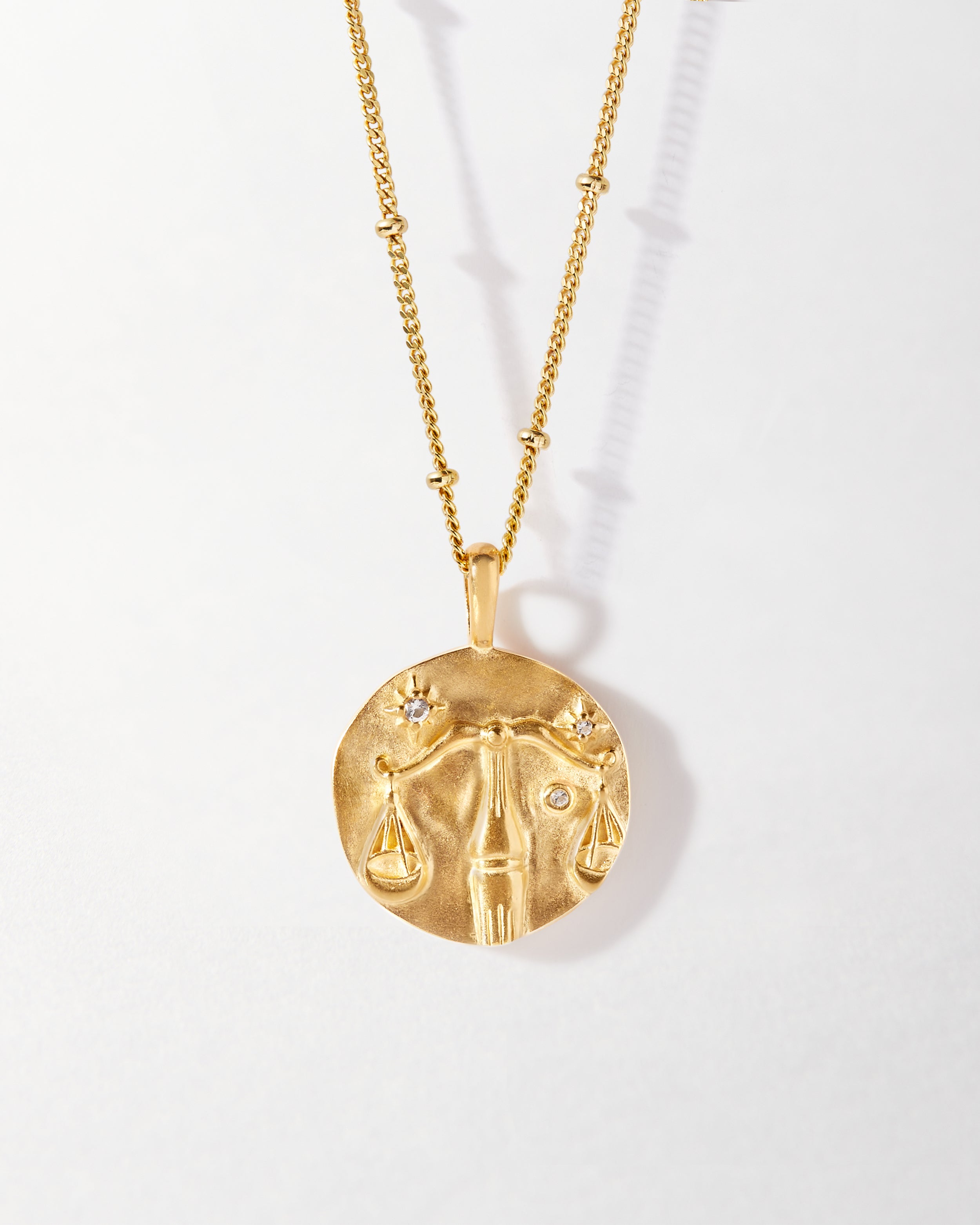 Zodiac Necklace | 18k Gold-Plated with White Topaz – EDGE of