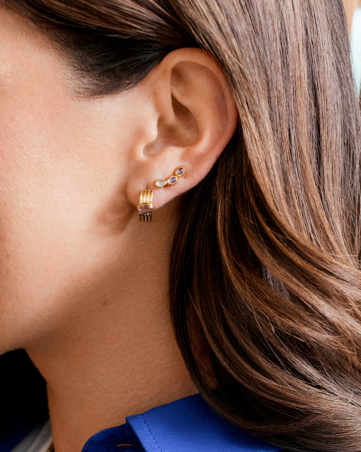 Lily Pebbles Labradorite Hoop Earrings