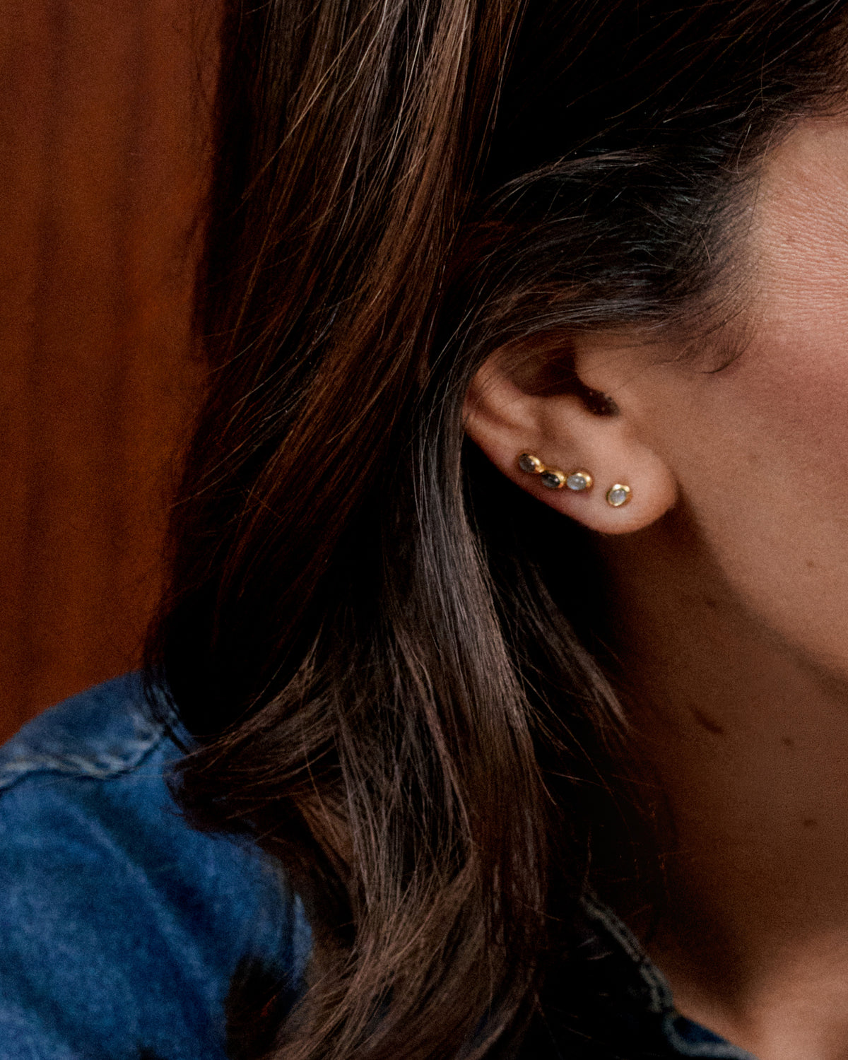 Lily Pebbles Labradorite Stud Earrings
