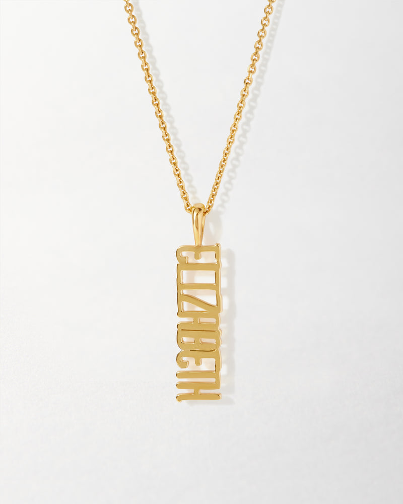 Custom Name-Plate Necklace 18k Gold-Plated Personalised