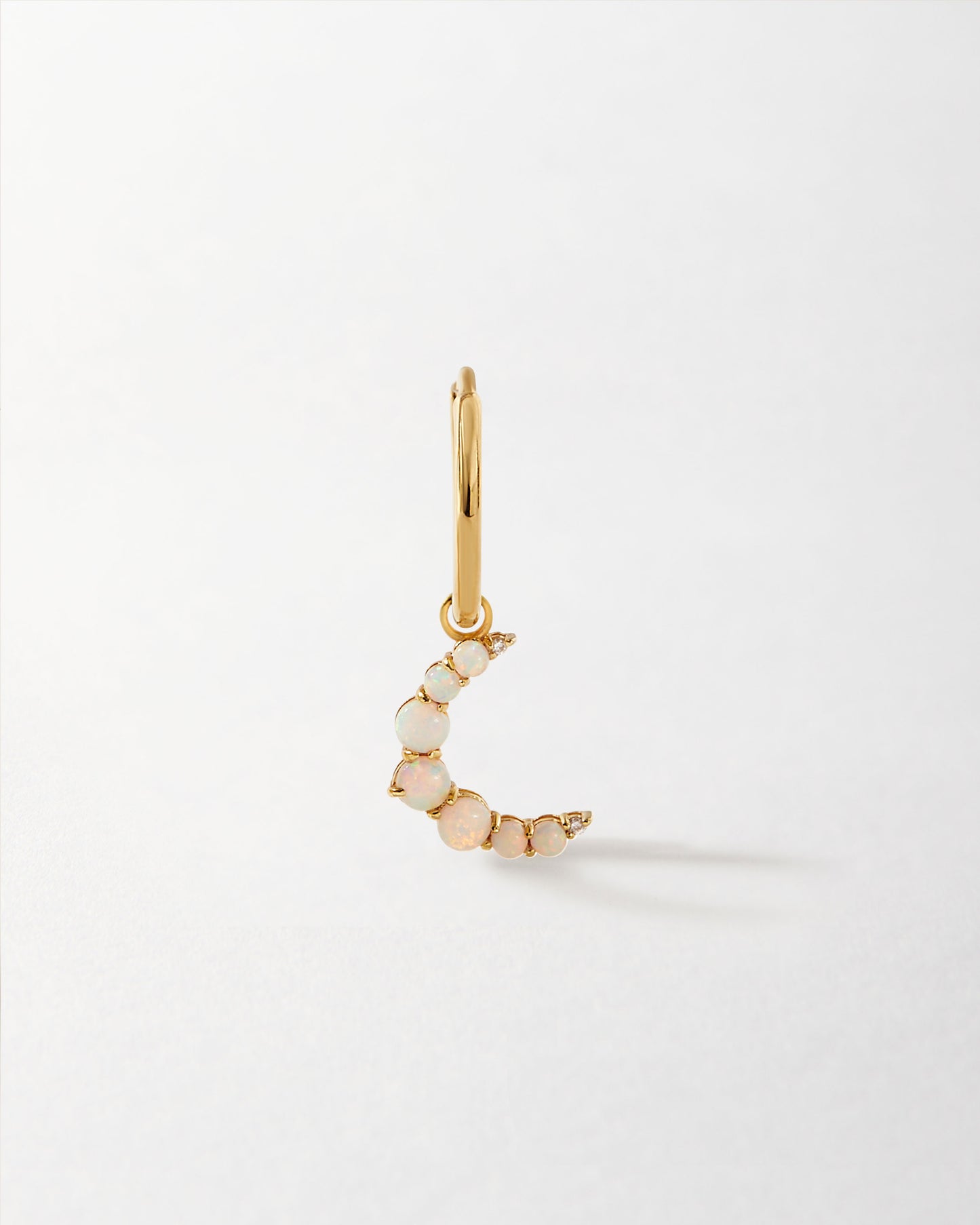 Crescent Opal Drop Earring