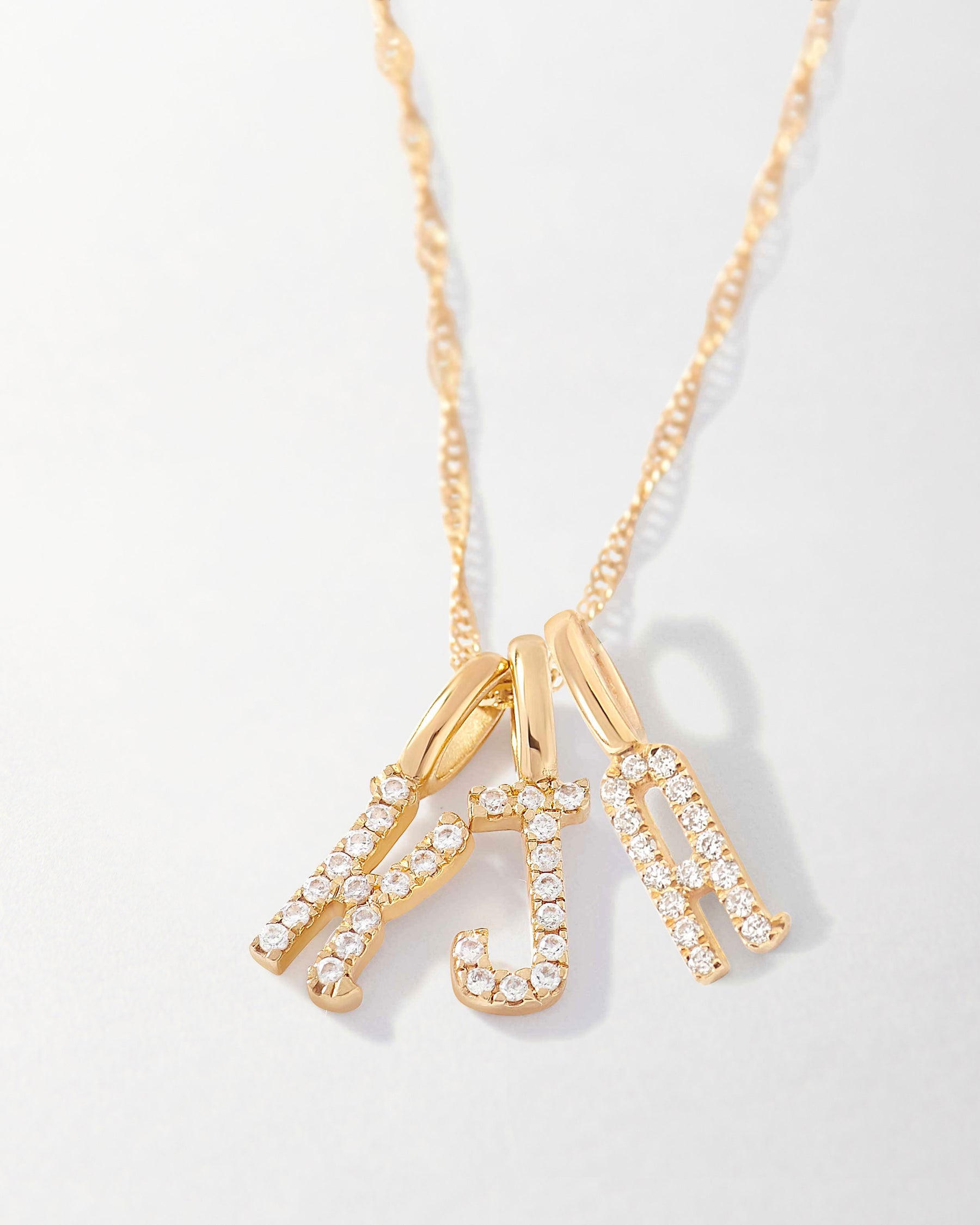 Diamond Letter Necklace 