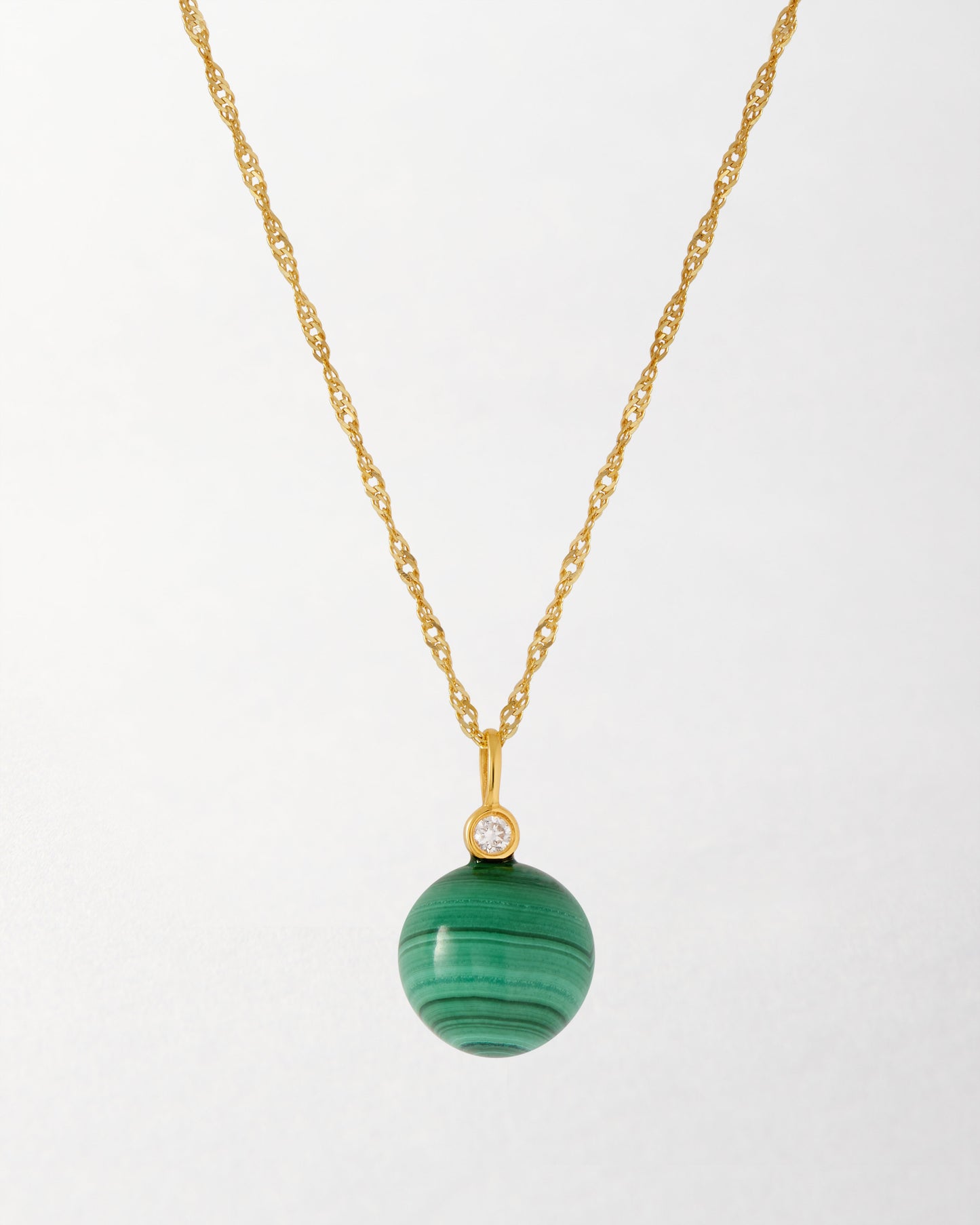 Malachite Diamond Necklace