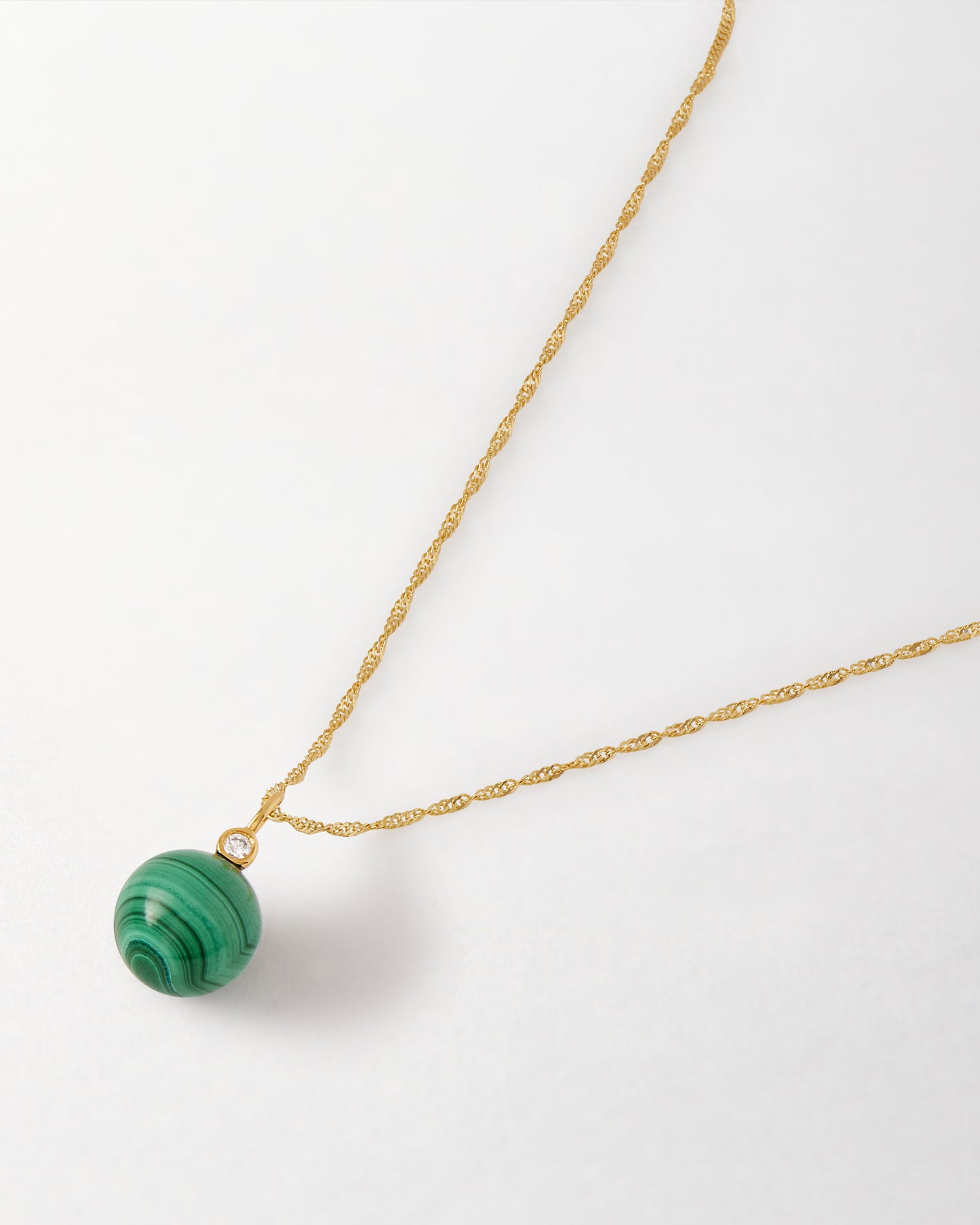 Malachite Diamond Necklace