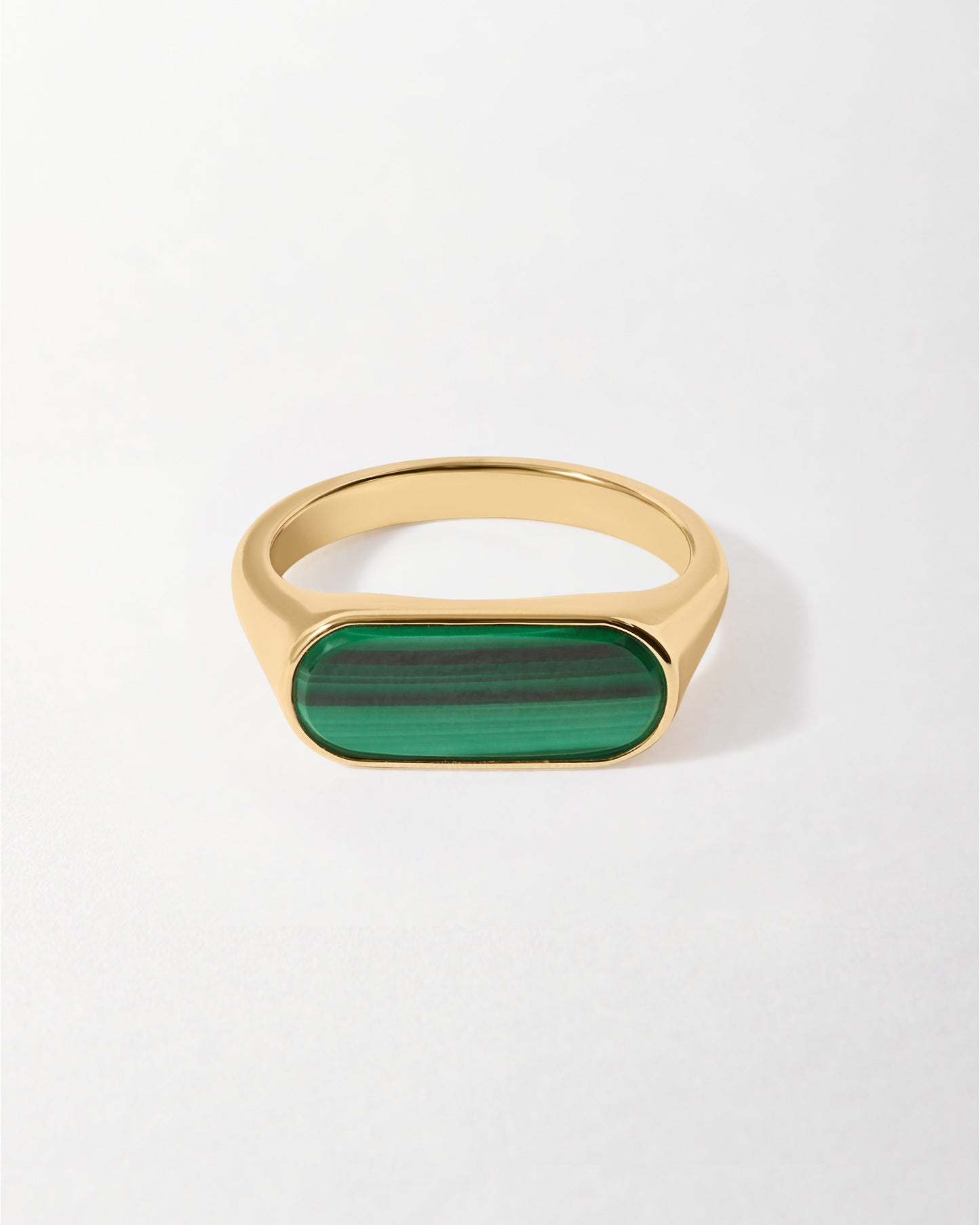 Charlotte Collins Malachite Plain Statement Ring