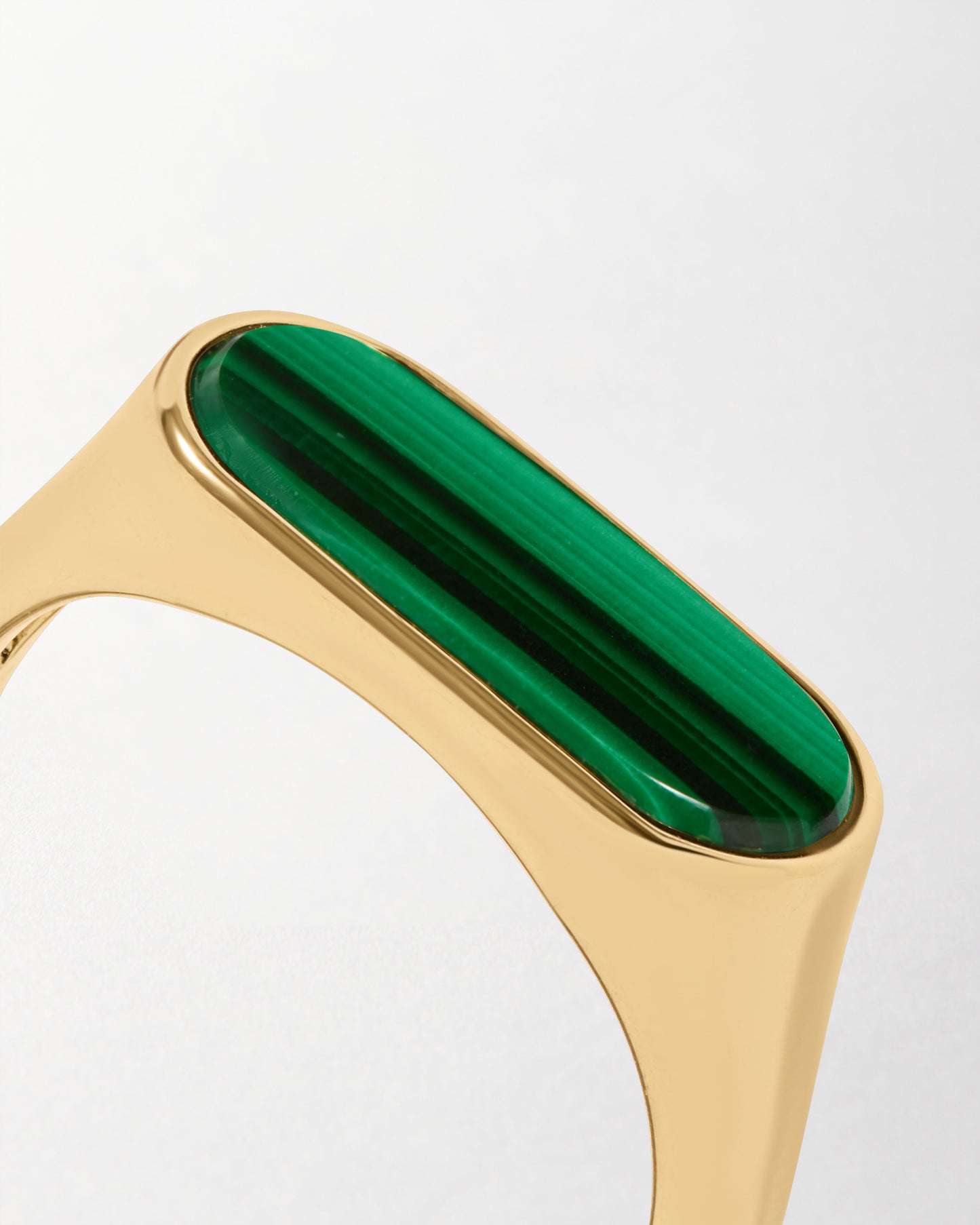 Charlotte Collins Malachite Plain Statement Ring