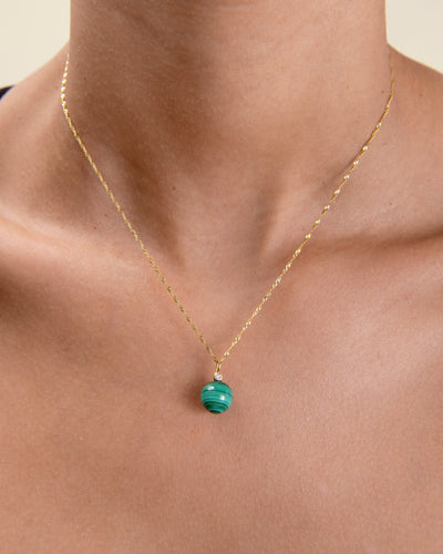 Malachite Diamond Necklace