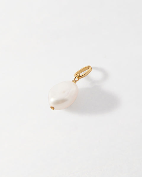 Natural Pearl Pendant, Uneven Teardrop / Water Drop Shape, Cultured  Freshwater Pearl Charms, Double-sided, with Golden Alloy Findings, about
