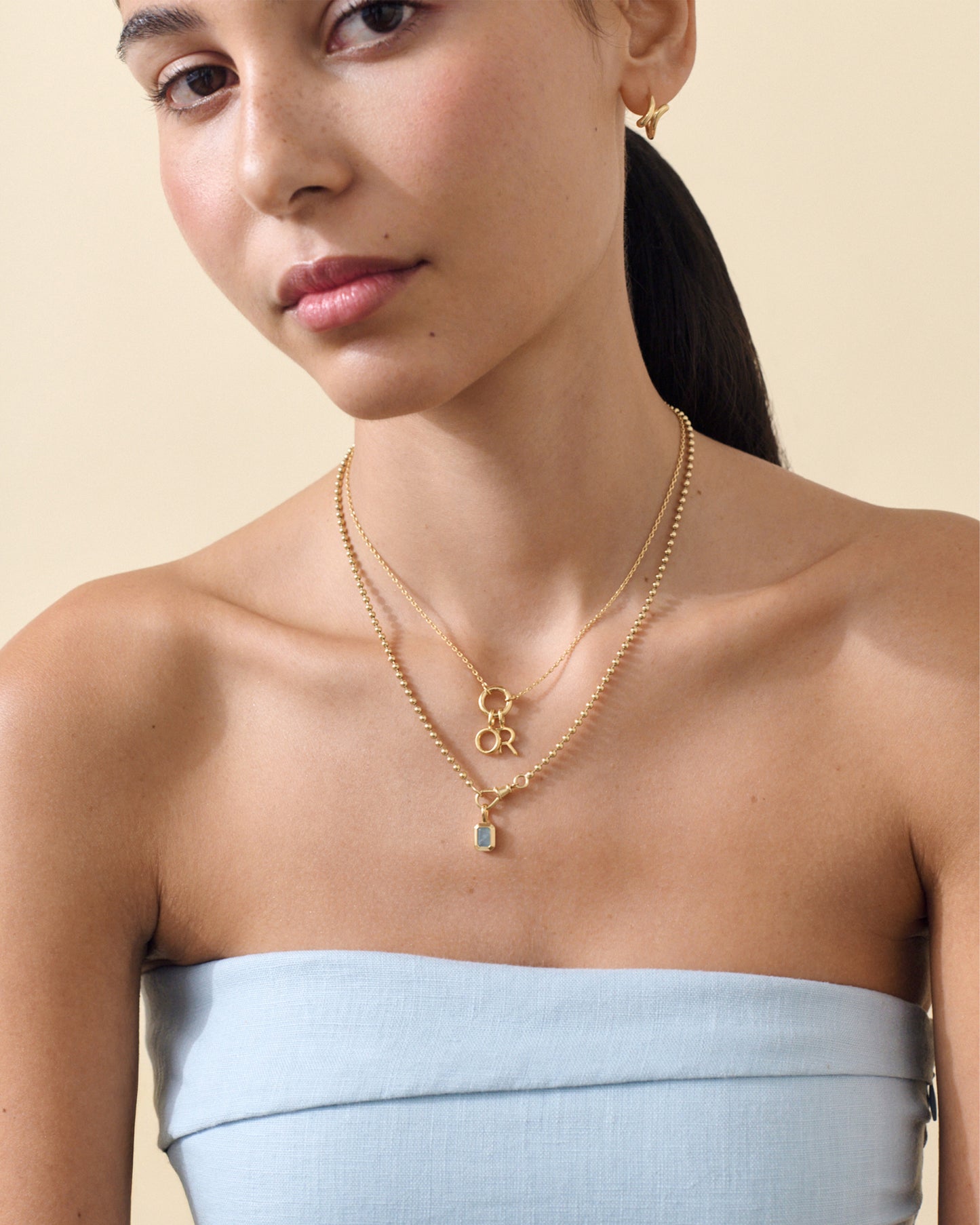 Charm holder necklace