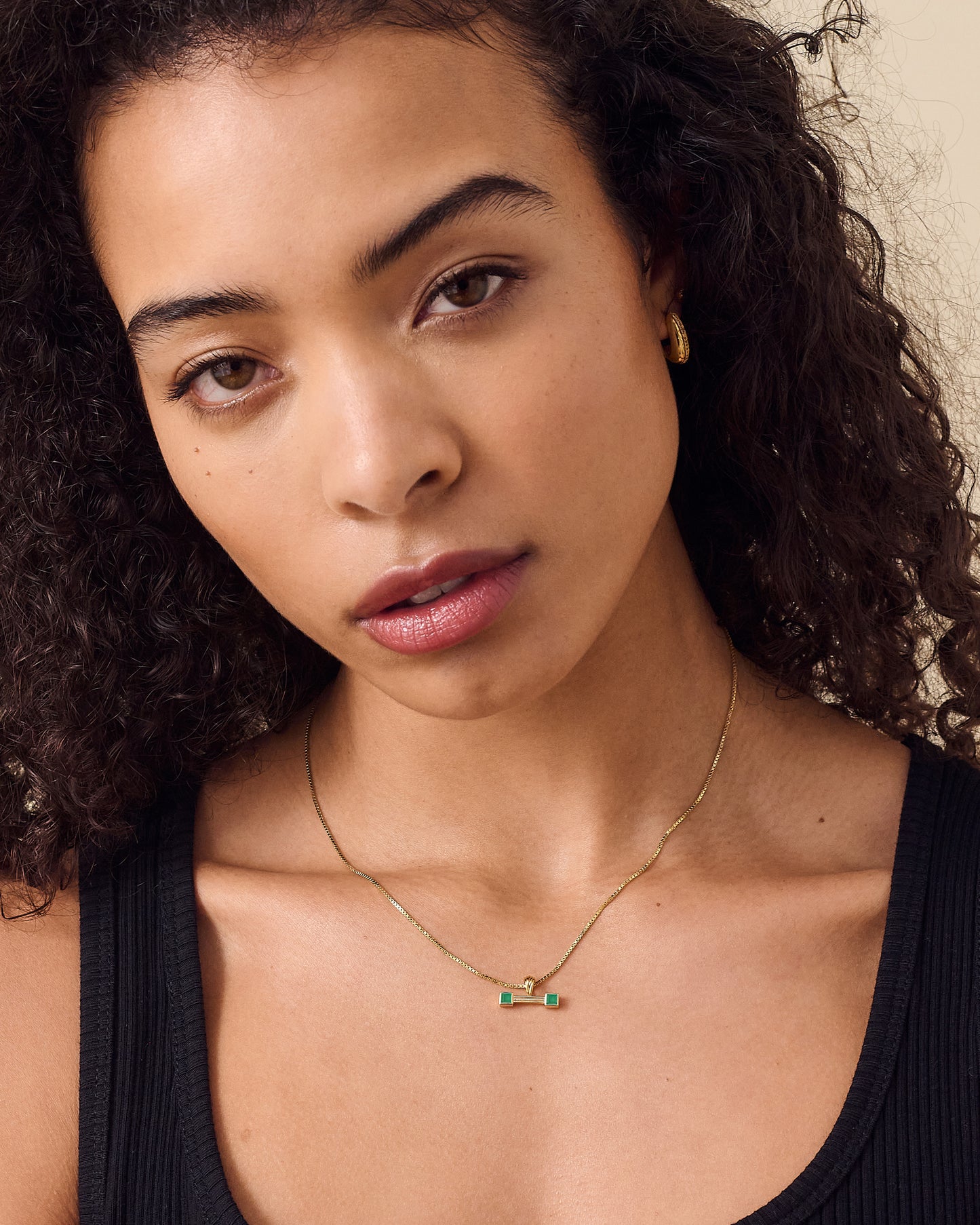 Balance T-Bar Green Necklace