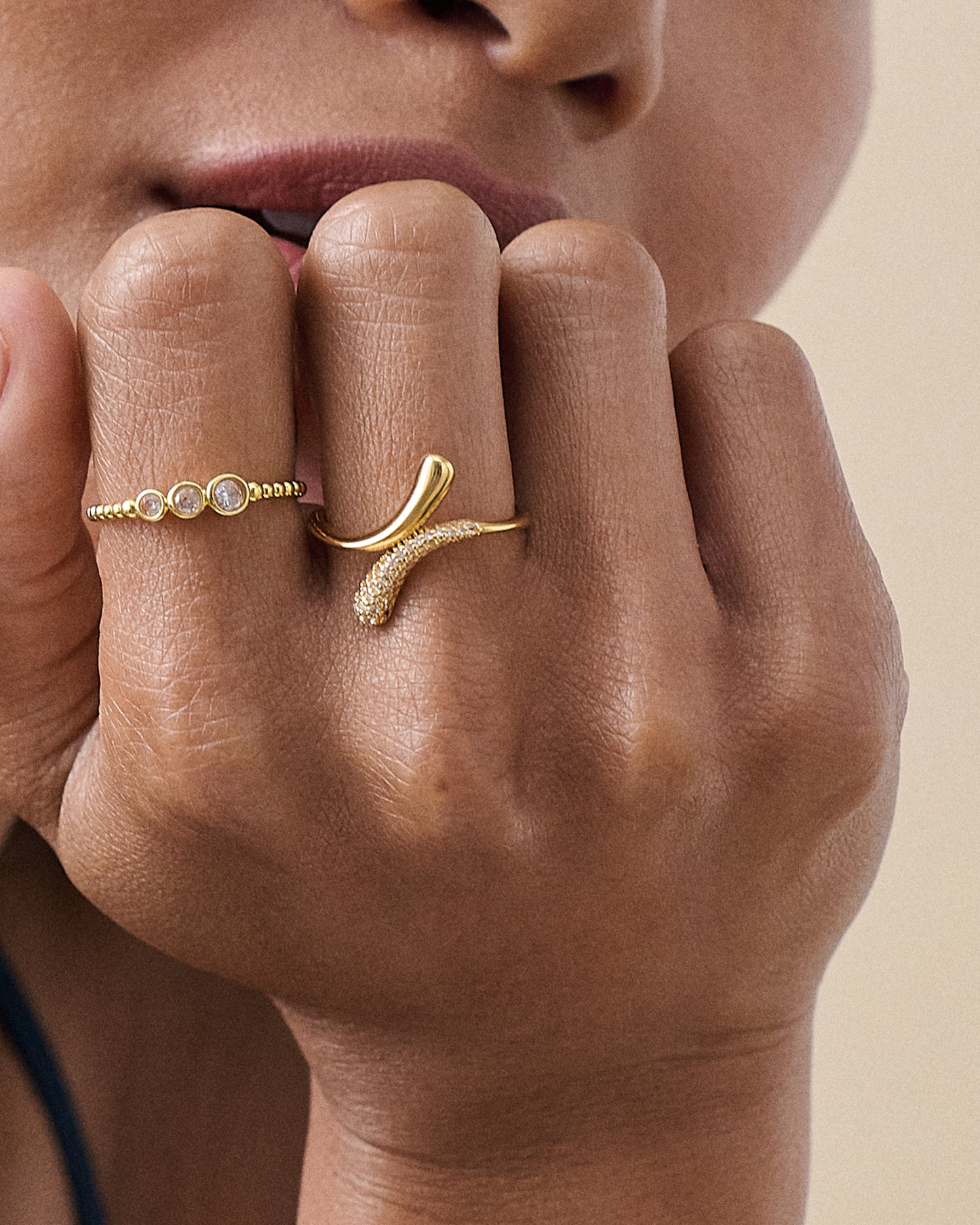 Wave Pave Ring
