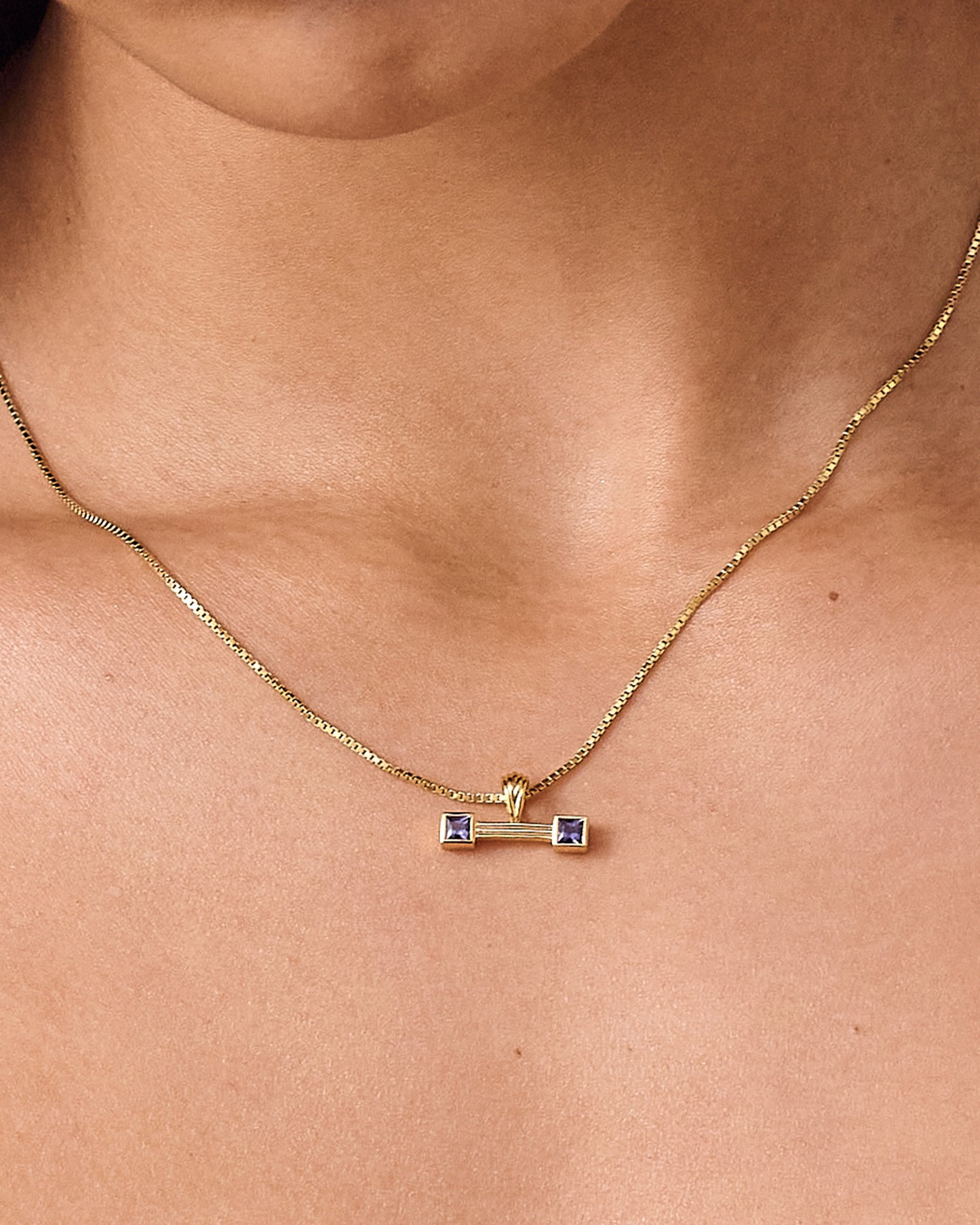 Balance T-Bar Iolite Necklace