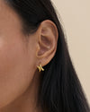 Wave Hoop Earrings - Gold