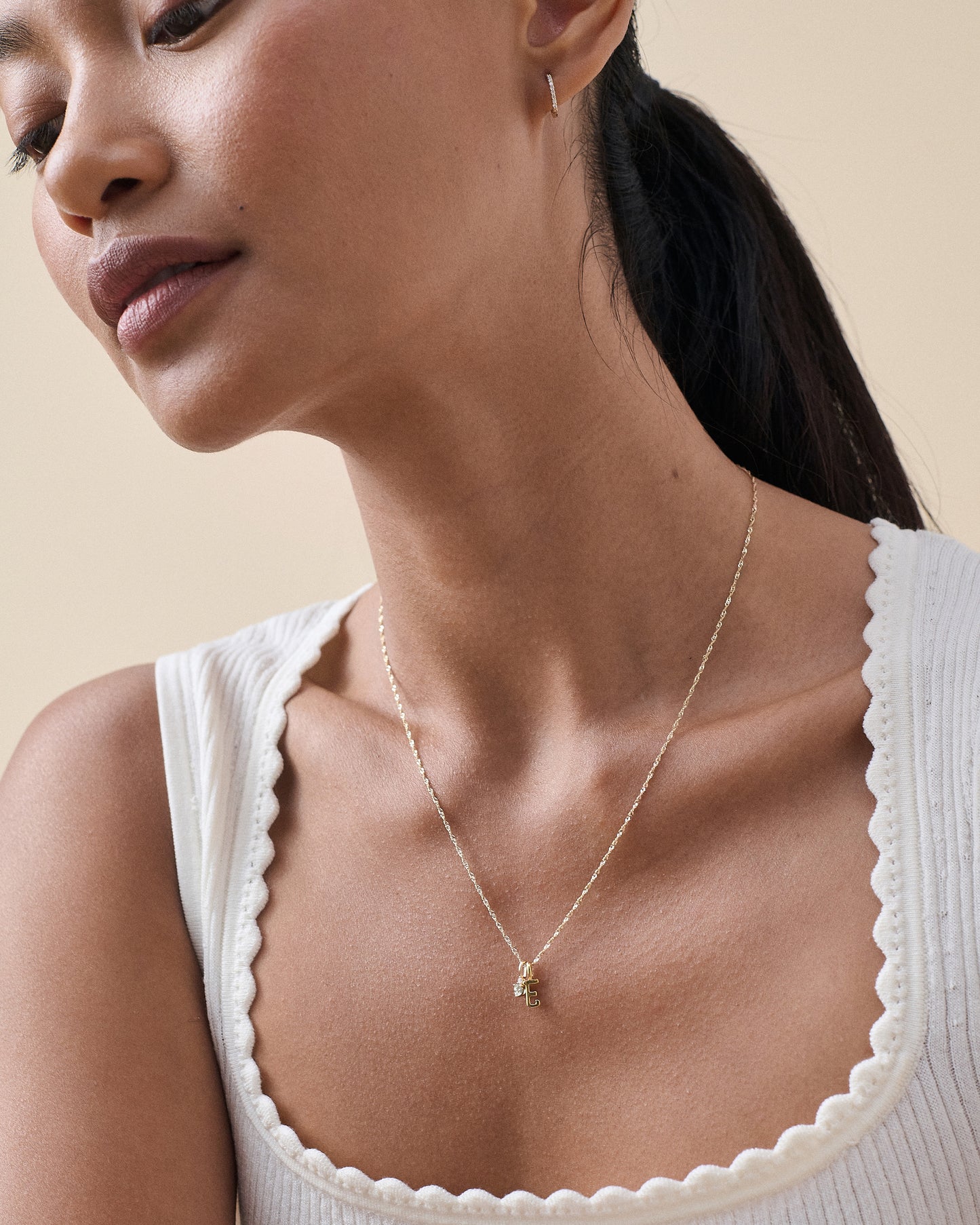 Diamond 14ct Gold Birthstone Pendant
