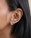 Ripple Mixed Metal Hoop Earrings
