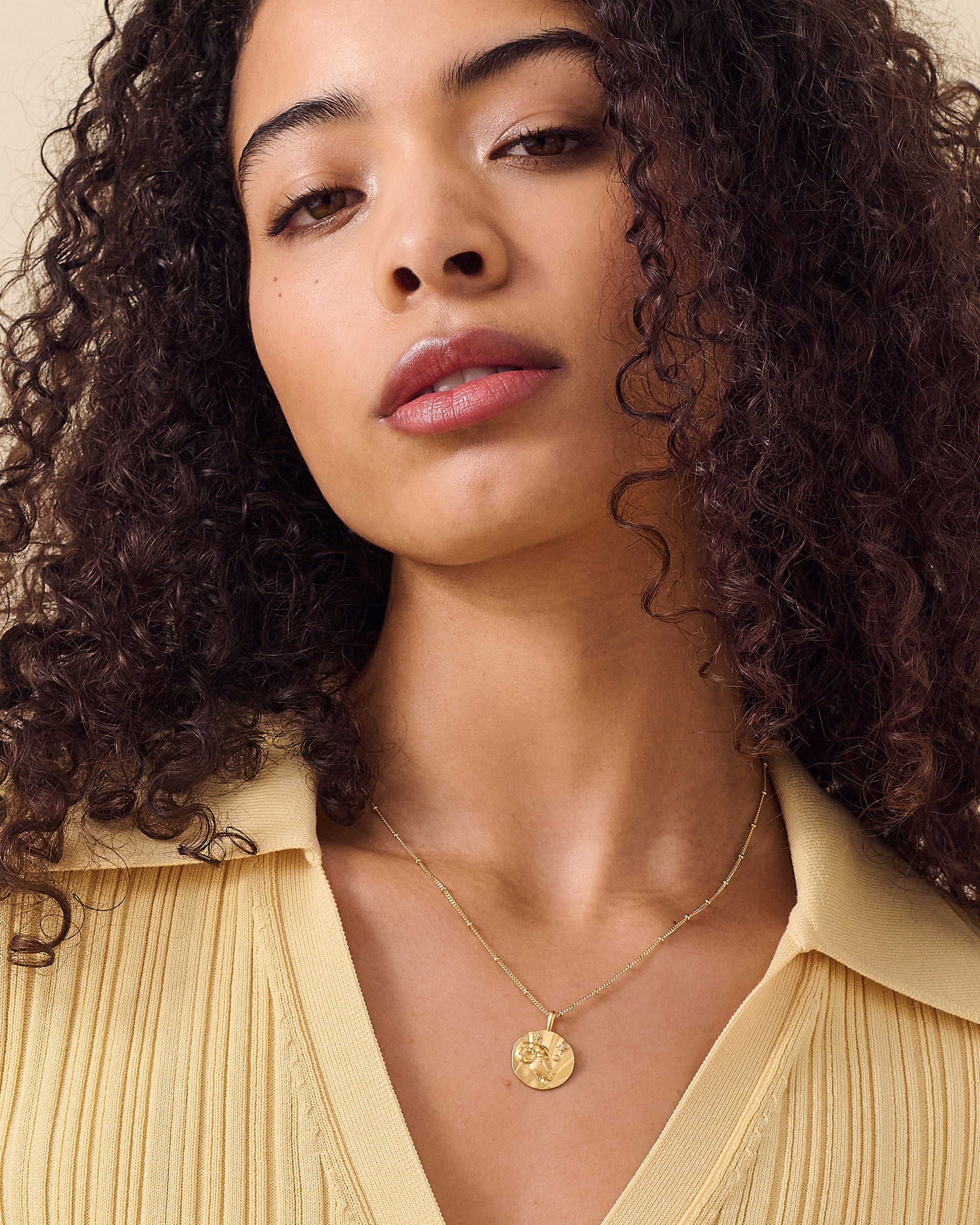 Aries Zodiac Necklace | 18k Gold-Plated with Topaz – Edge of Ember