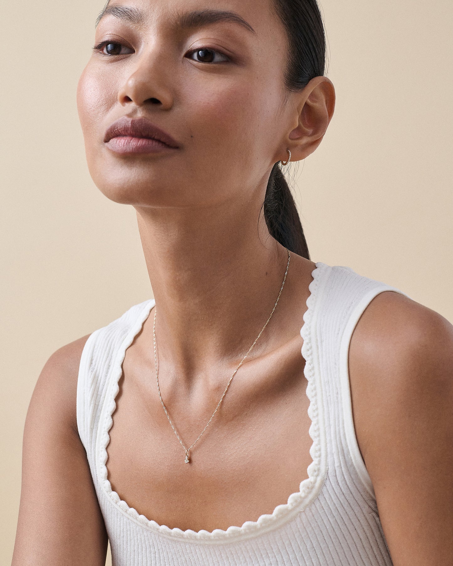 Diamond 14ct Gold Birthstone Necklace