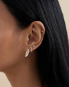 Ripple Mixed Metal Statement Stud Earring