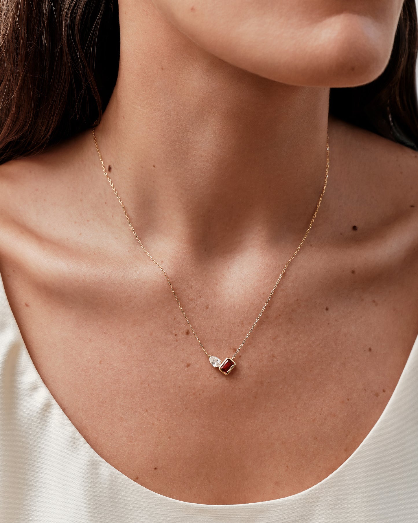 Toi Et Moi Ruby and Diamond Necklace