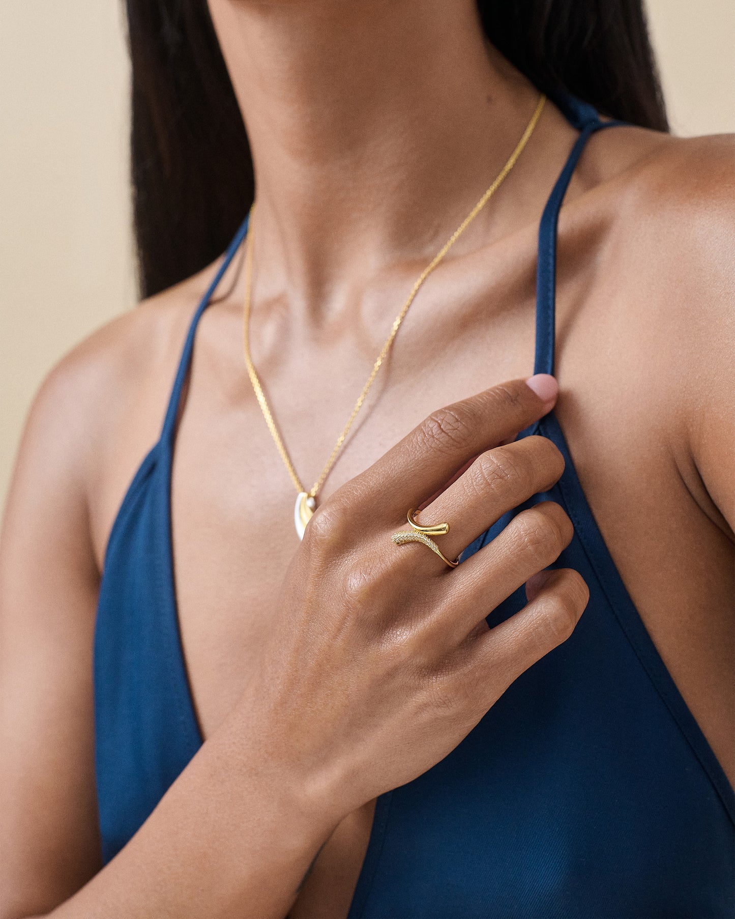 Wave Pave Ring