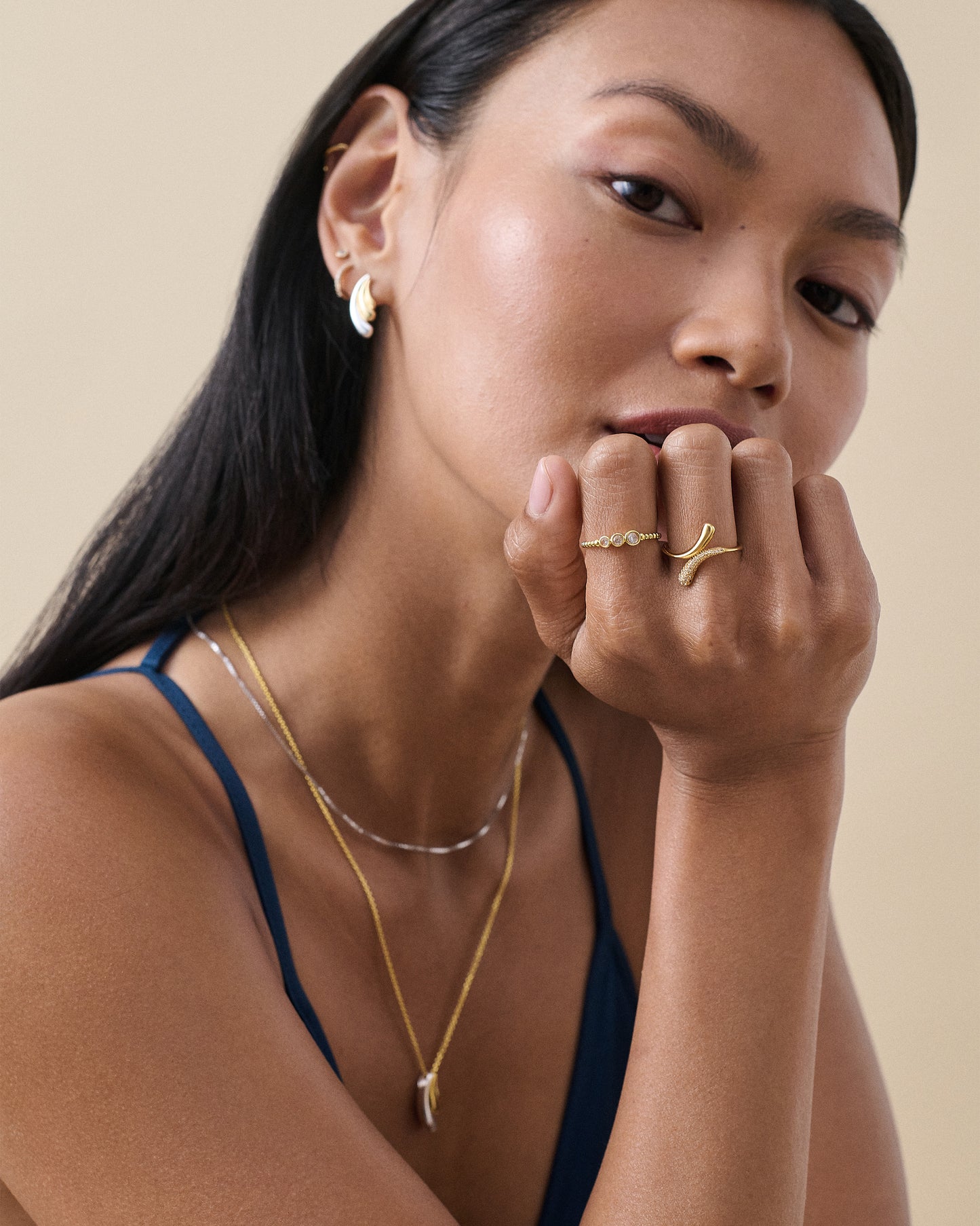 Wave Pave Ring