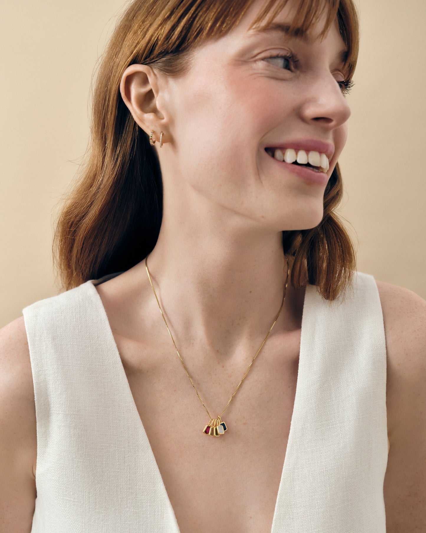 Mini Deco Birthstone Pendant