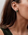 Deco Aventurine & Green Onyx Stud Earrings