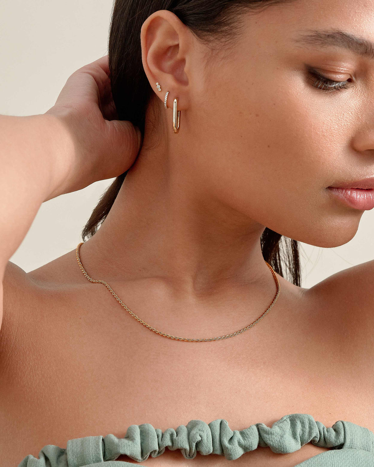 Rope Chain Necklace | 18k Gold Plated – Edge of Ember