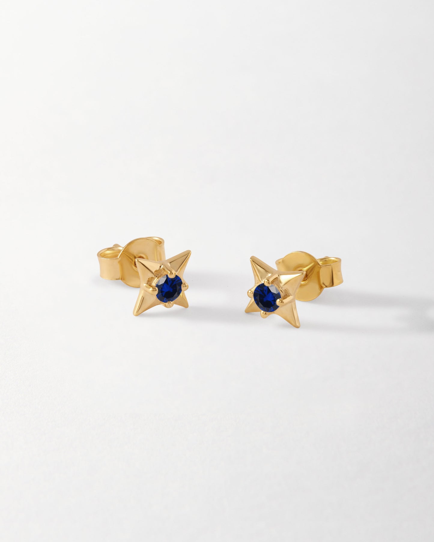 Star Sapphire Stud Earrings