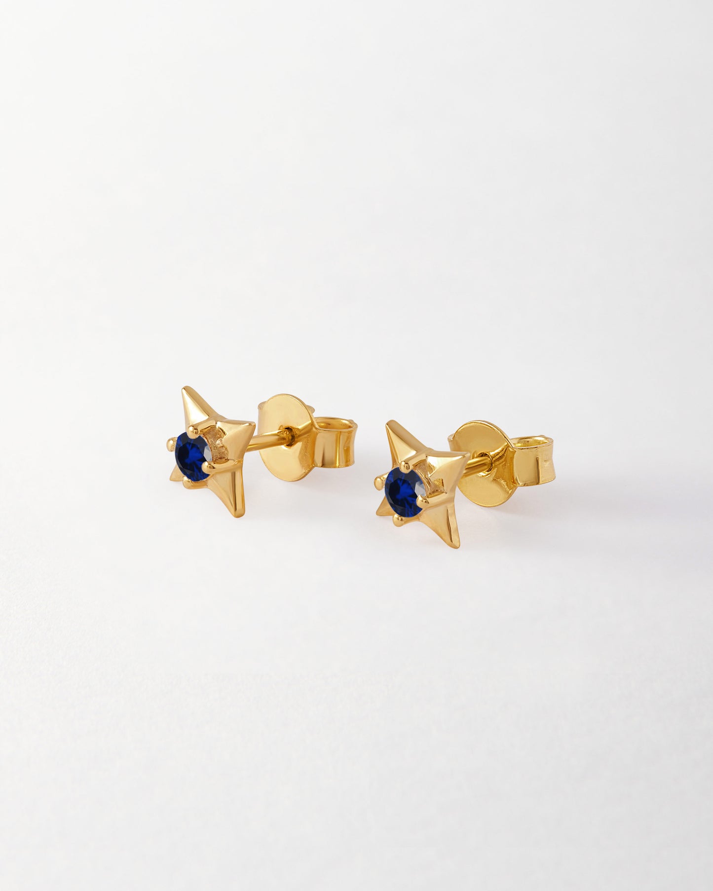 Star Sapphire Stud Earrings