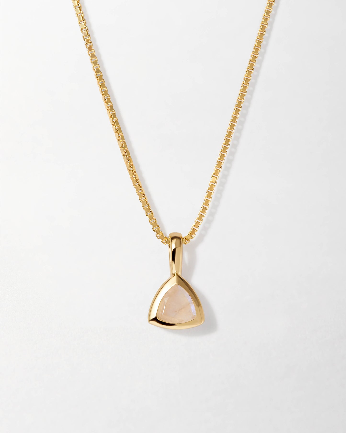 Moonstone June Birthstone Necklace - Gold