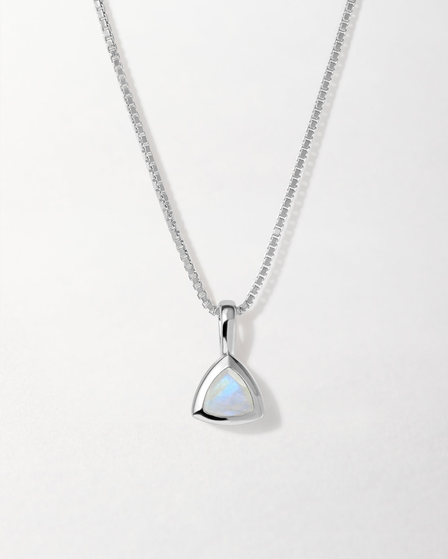 Moonstone June Birthstone Necklace - Silver