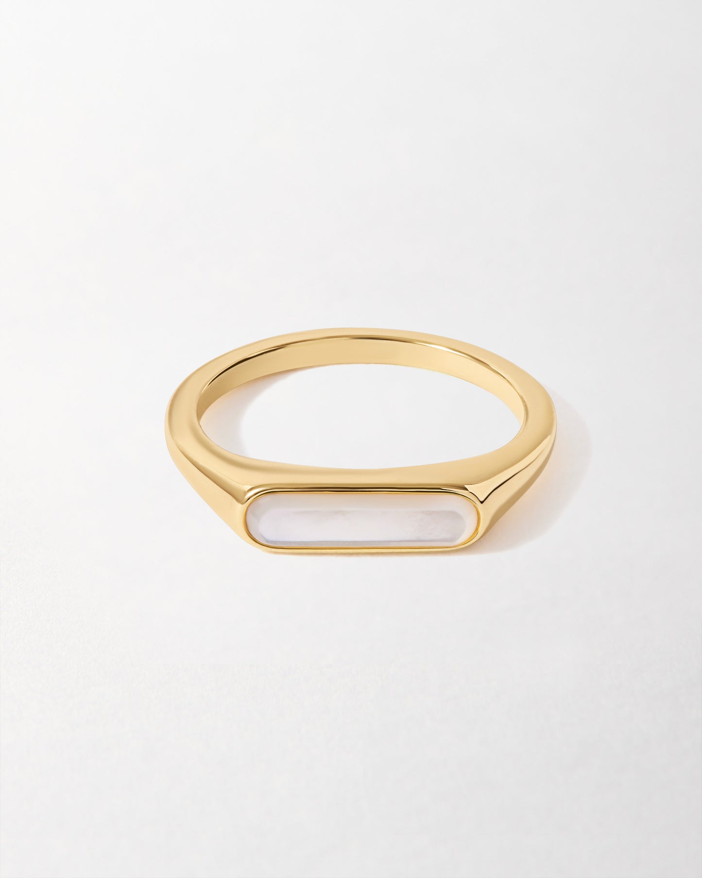 Charlotte Collins Mother of Pearl Pinky Ring