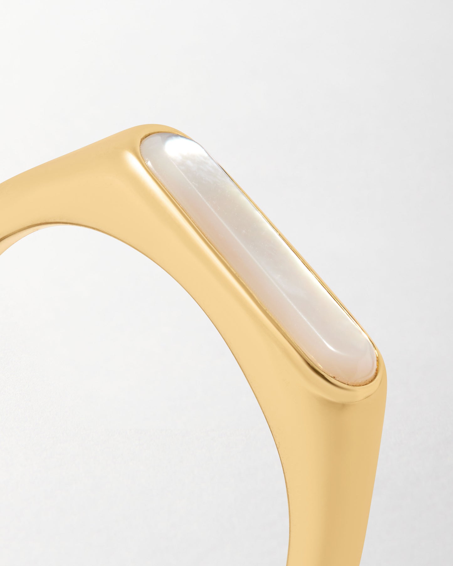 Charlotte Collins Mother of Pearl Pinky Ring