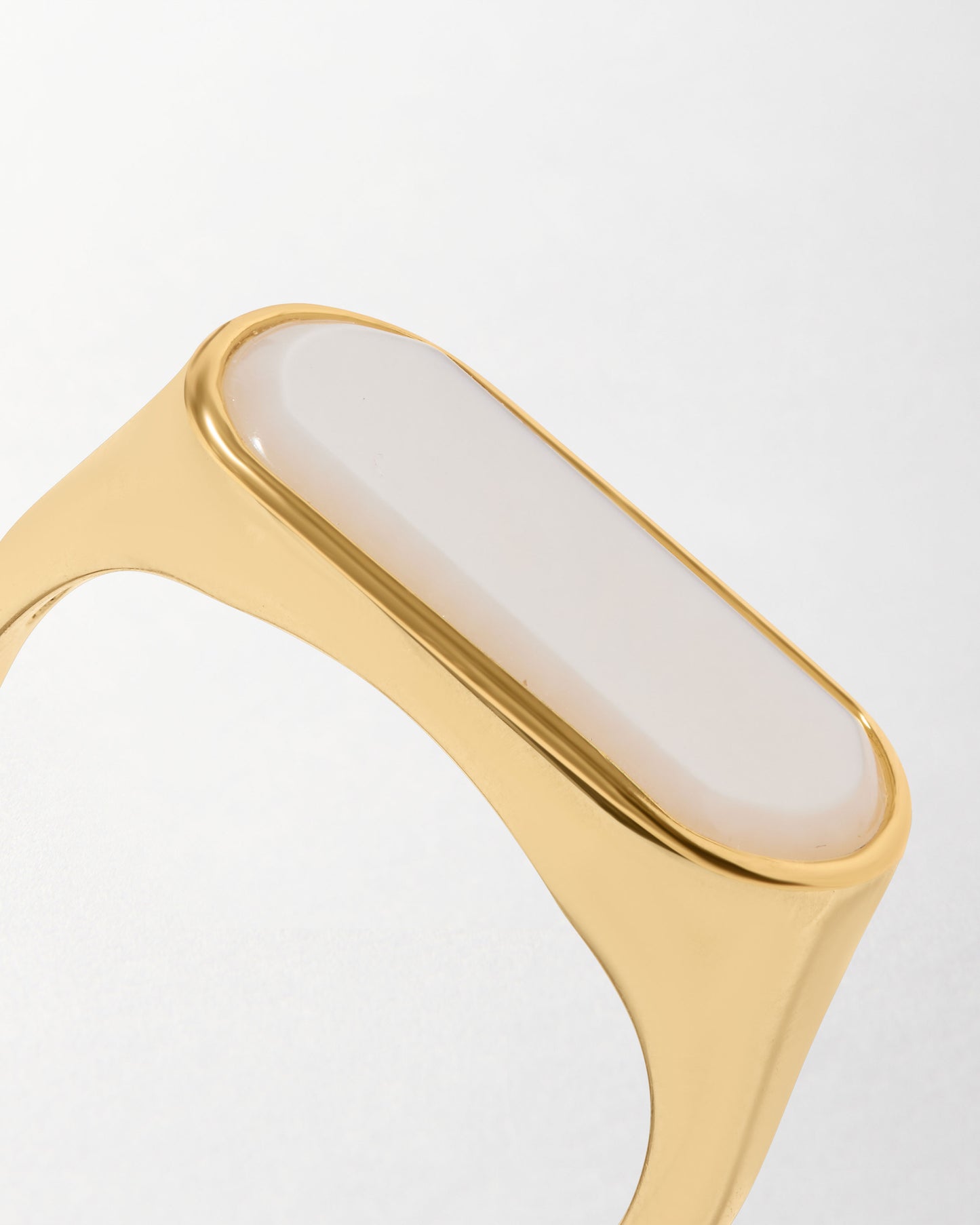 Charlotte Collins Mother of Pearl Plain Statement Ring