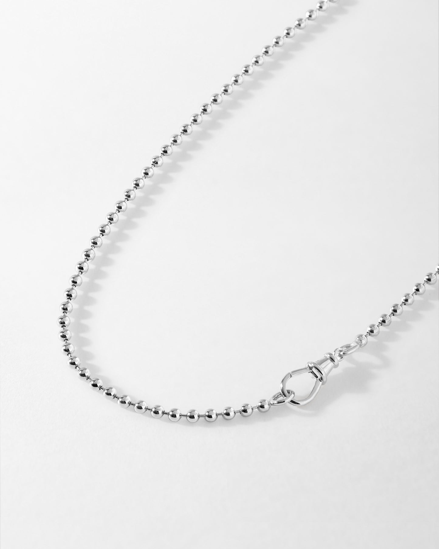 Globe Chain Necklace - Silver featuring a sterling silver ball chain with a secure swivel clasp, crafted from recycled metals for considered jewellery made to last.