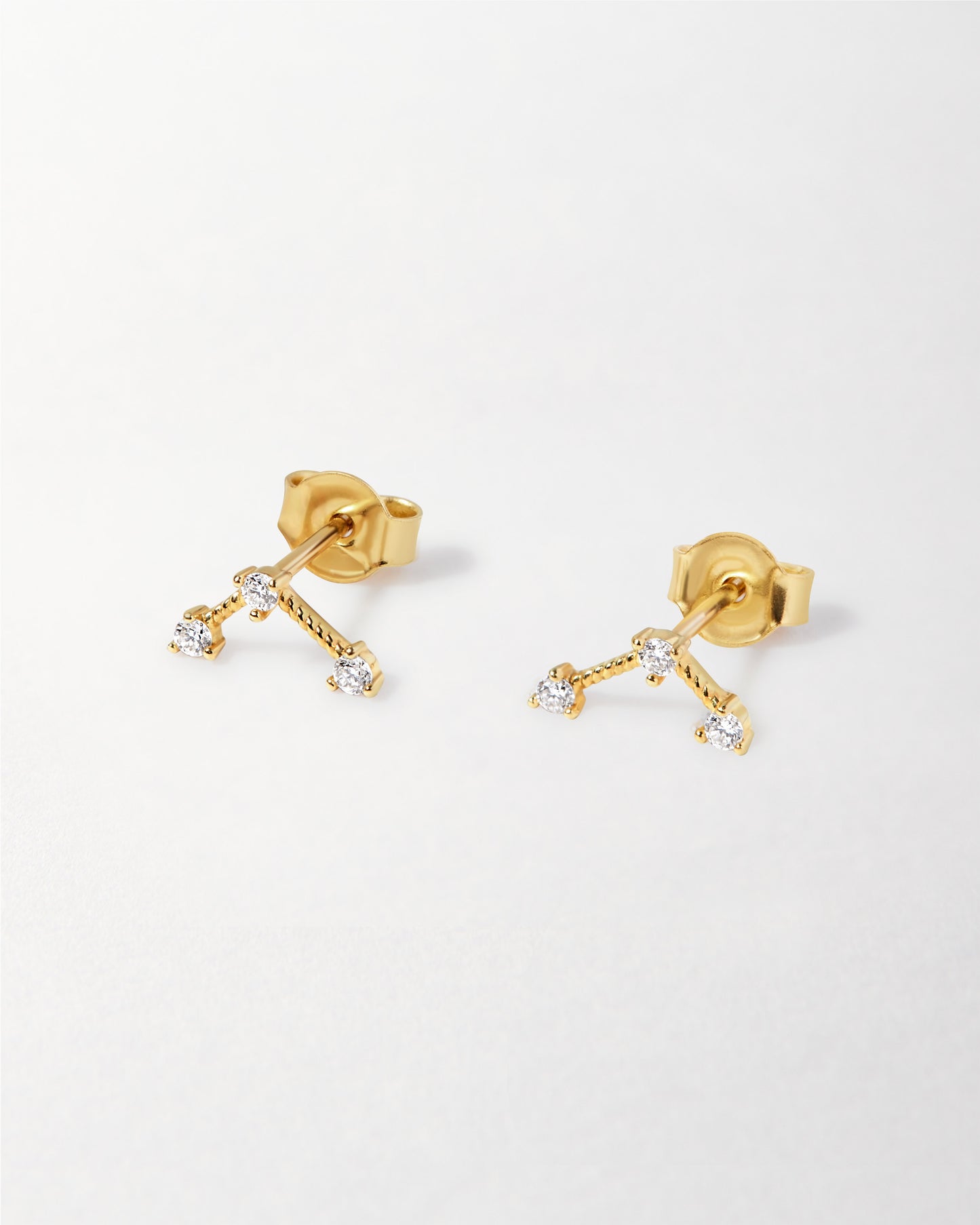 Constellation Diamond Stud Earrings - Yellow Gold