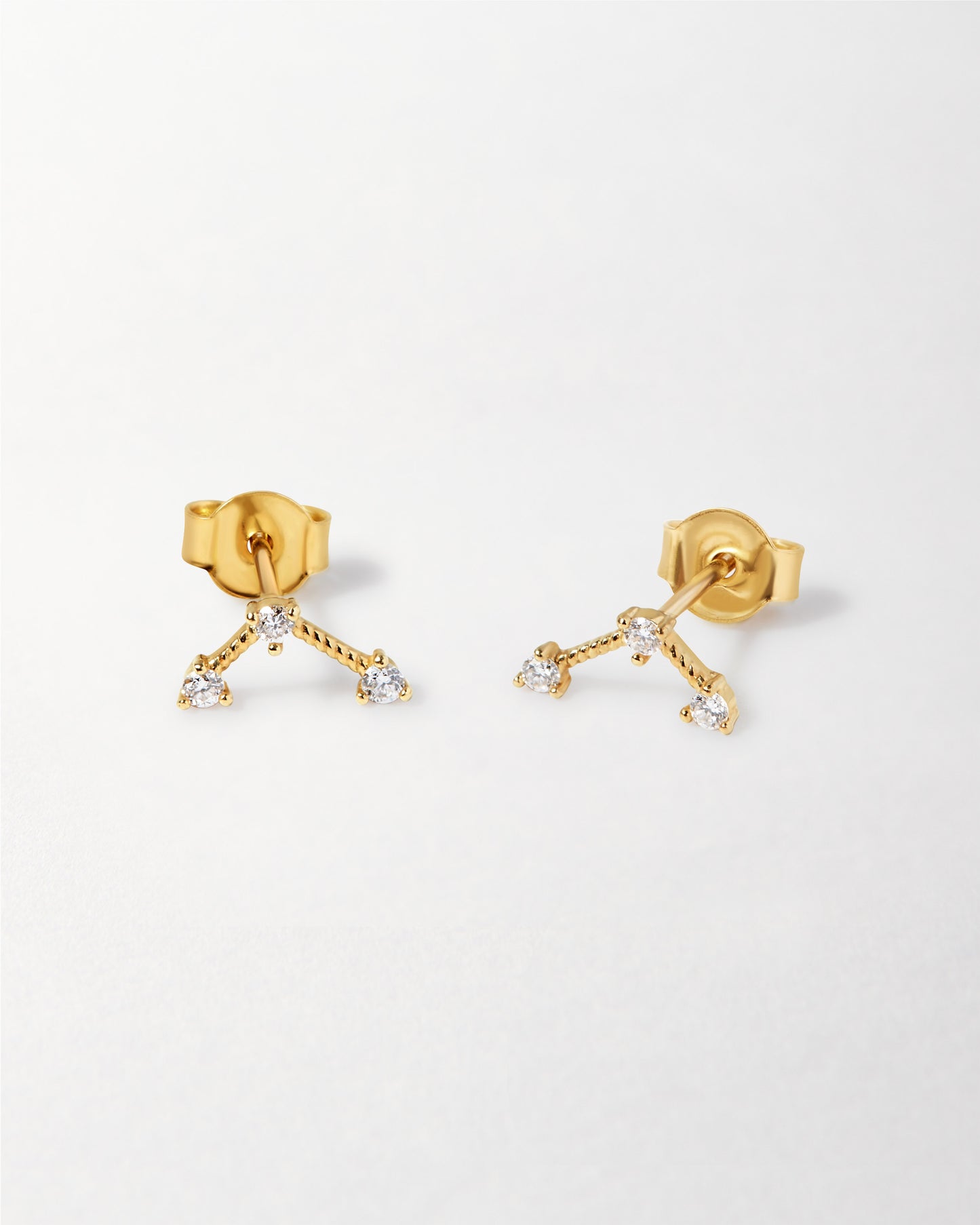 Constellation Diamond Stud Earrings - Yellow Gold