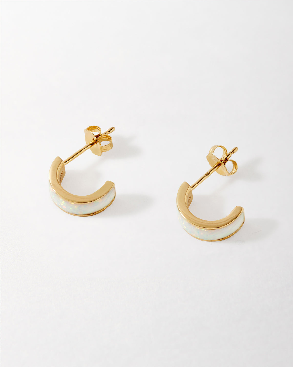 Opal Hoop Earrings