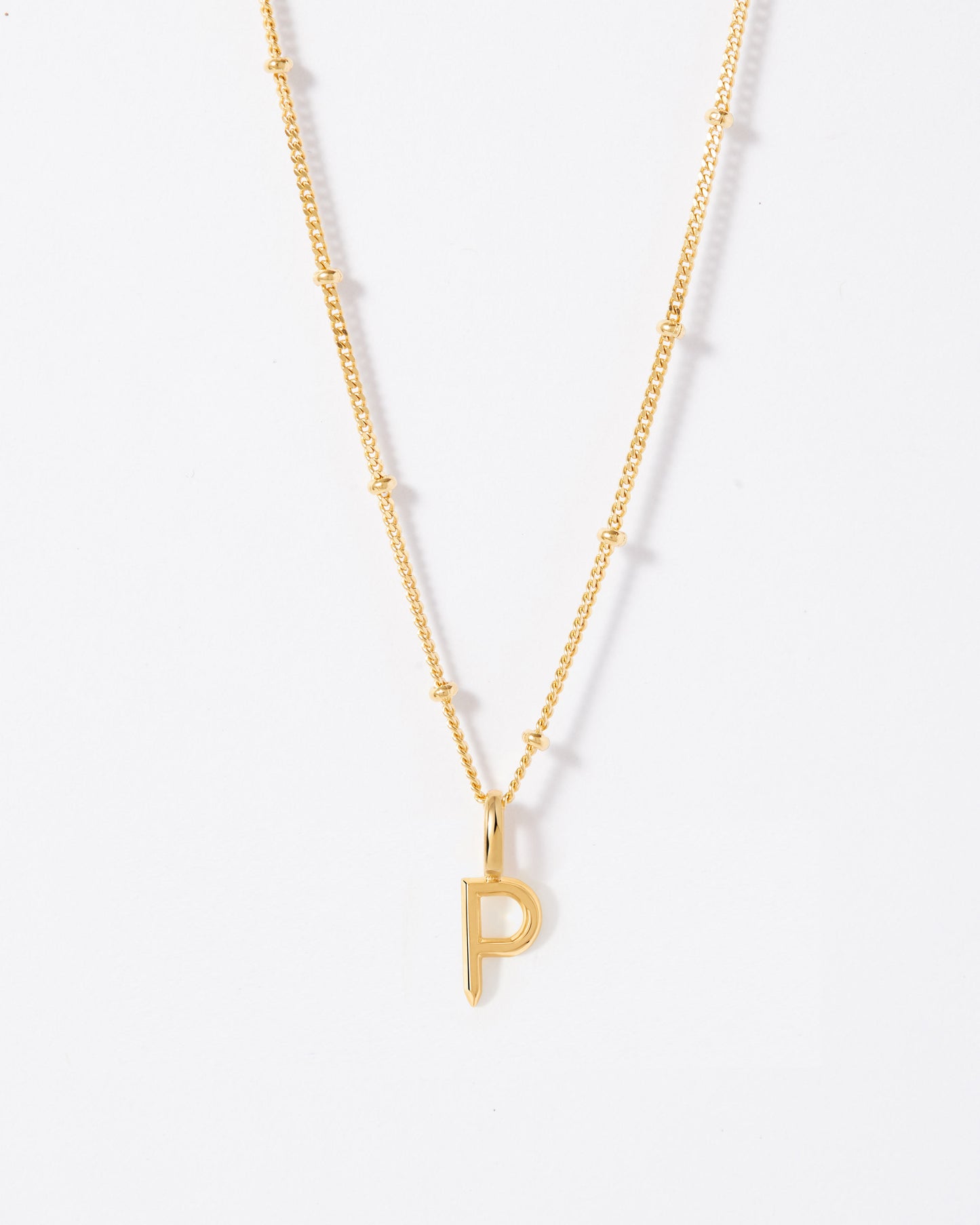 Selected Gold Mini Initial Necklace