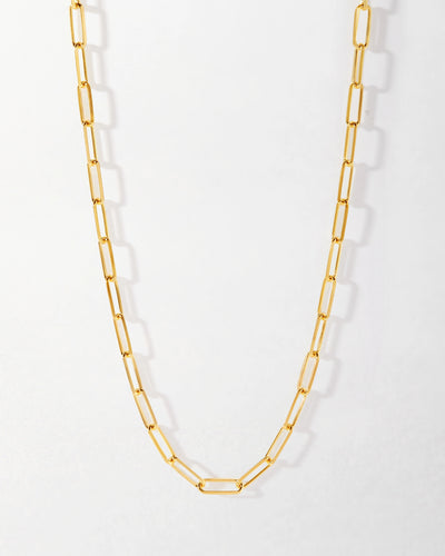 Gold filled paper clip chain necklace — carolyn clare