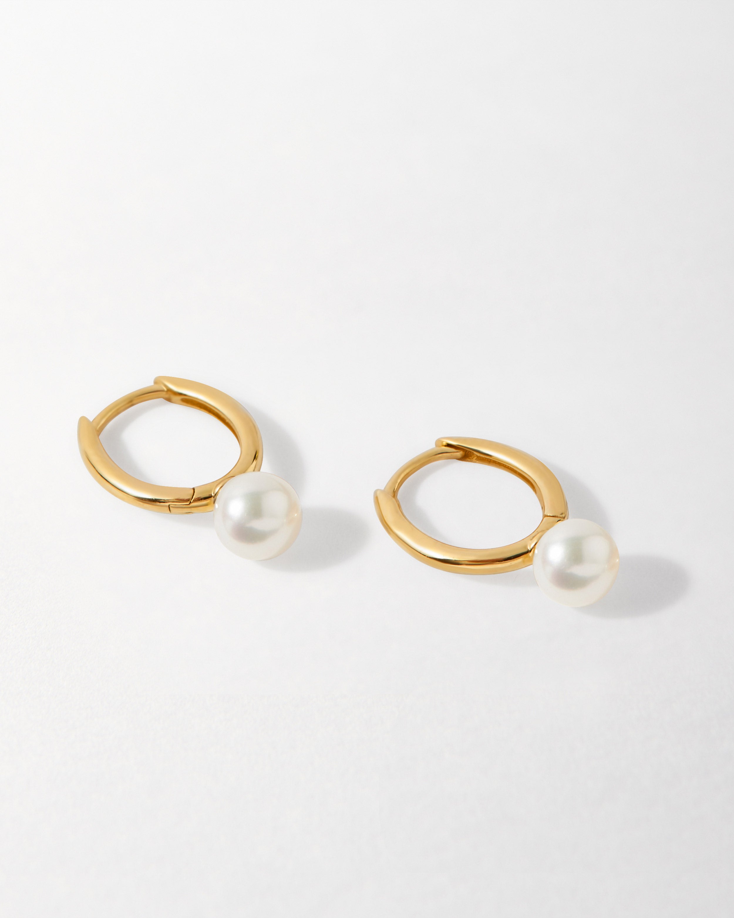 14K Yellow Gold & 4.5-5MM Oval outlets Freshwater Pearl Hoop Earrings