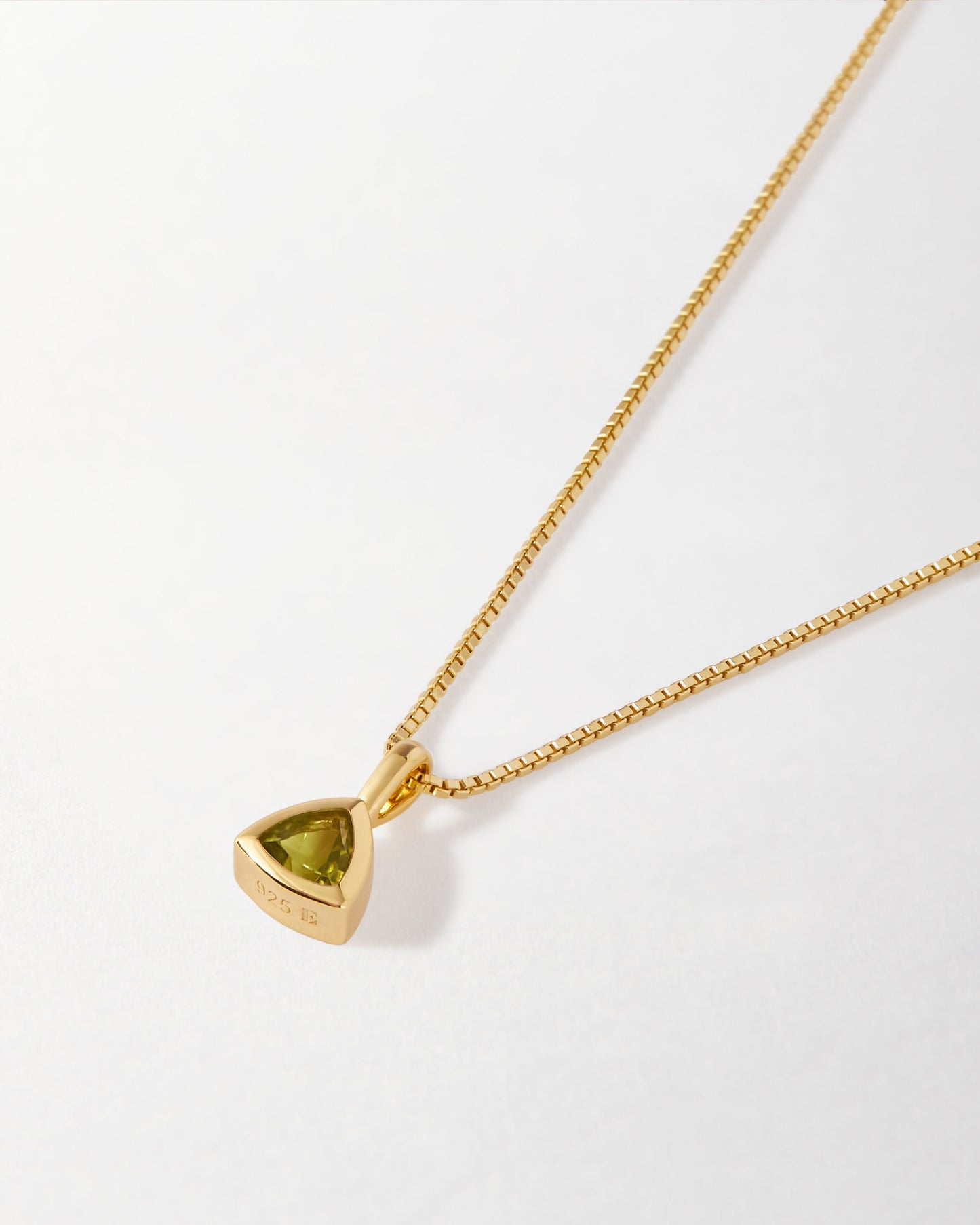 Peridot August Birthstone Necklace - Gold