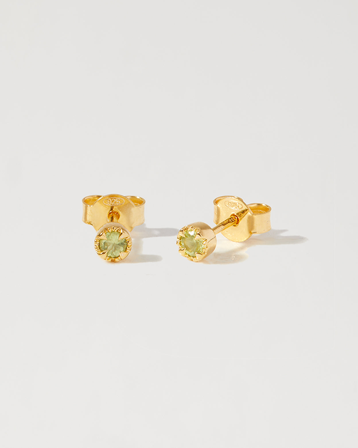 Peridot August Birthstone Studs