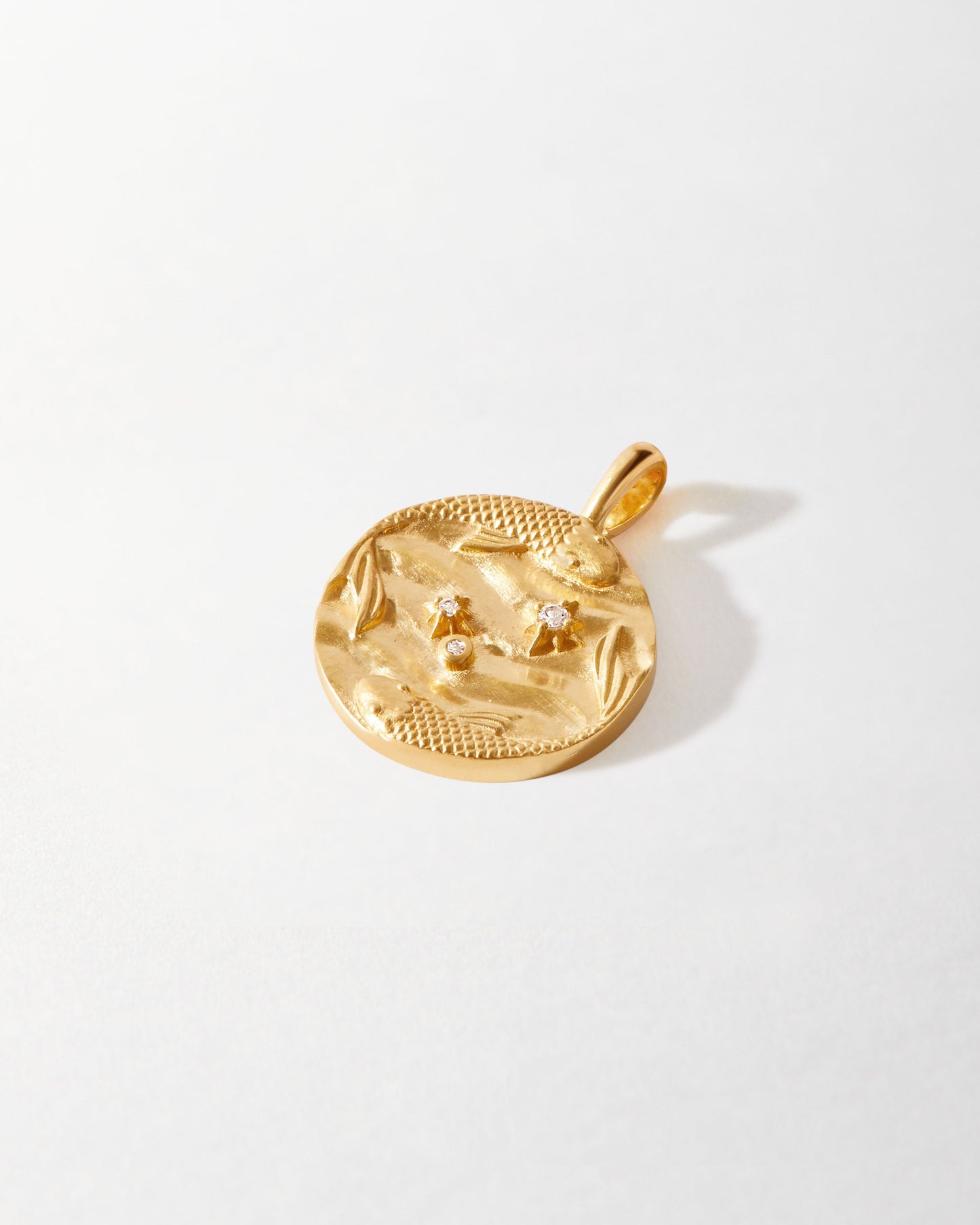 Zodiac Horoscope Pendant in solid 14ct gold, featuring lab-grown diamonds and crafted from recycled metals with free engraving available, combining ethical sourcing with everyday luxury.