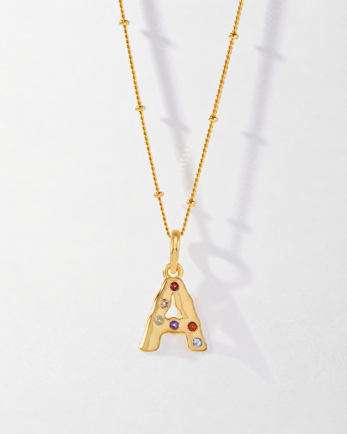 Rainbow Initial Necklace