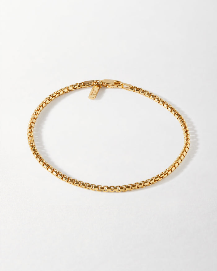 Rounded Box Chain Bracelet - Gold – EDGE of EMBER