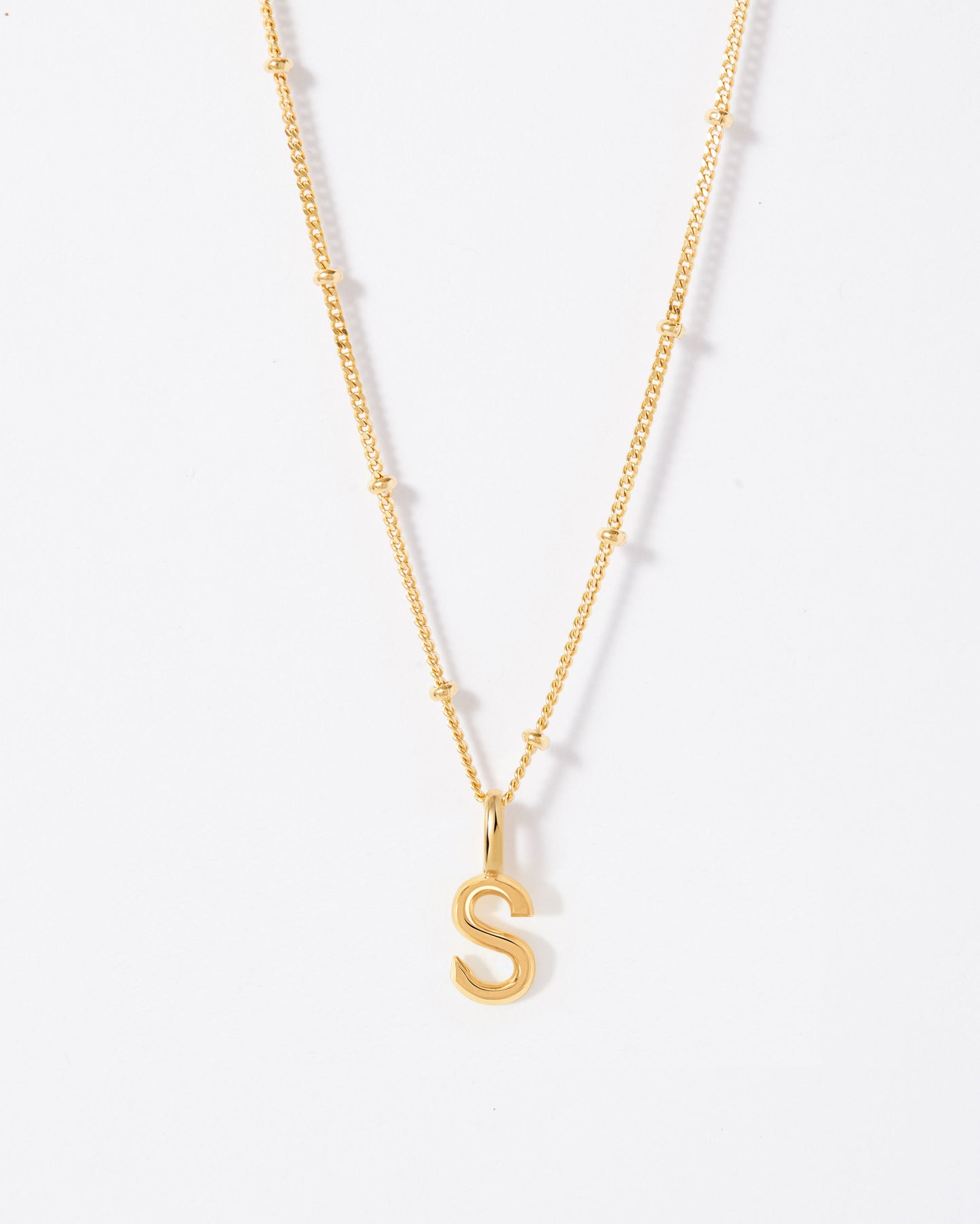 Selected Gold Mini Initial Necklace