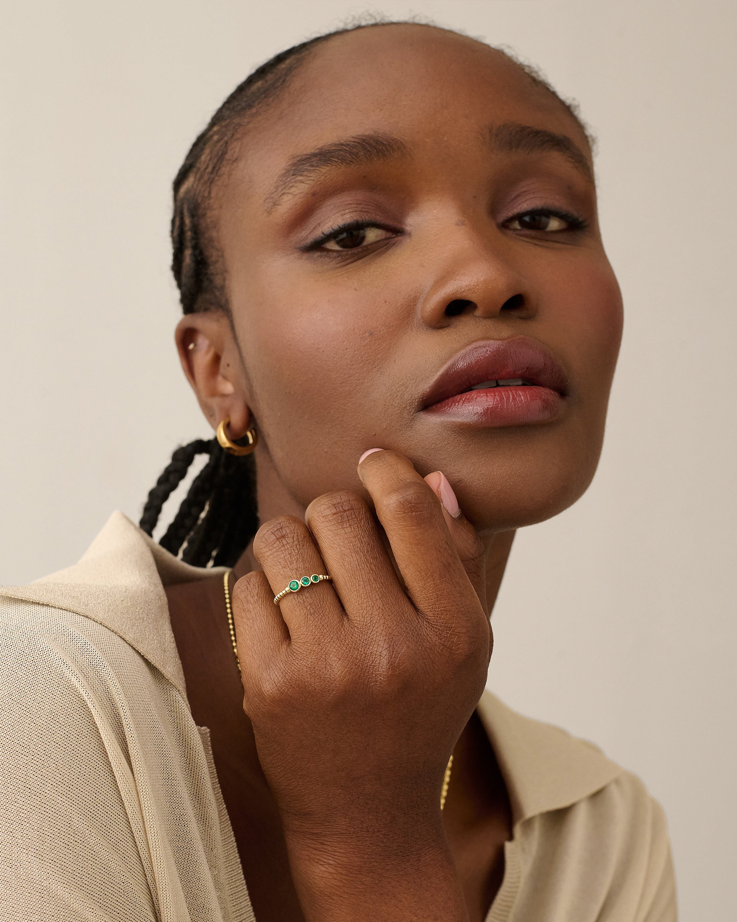 Serena Green Onyx Ring EDGE of EMBER