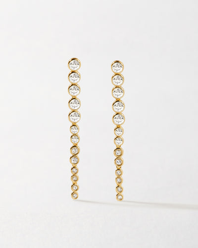 Serena Tennis White Drop Earrings